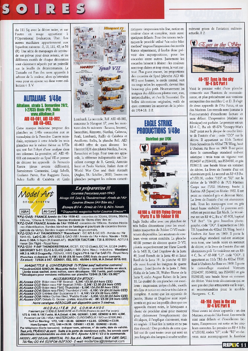 Replic 168 - Avenger, P-40, Barracuda